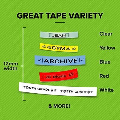 GREAT TAPE VARIETY

JEAN
Clear
GYM
Yellow
12mm width
ARCHIVE
Blue
Music
Red
5TH GRADE
White
& MORE!