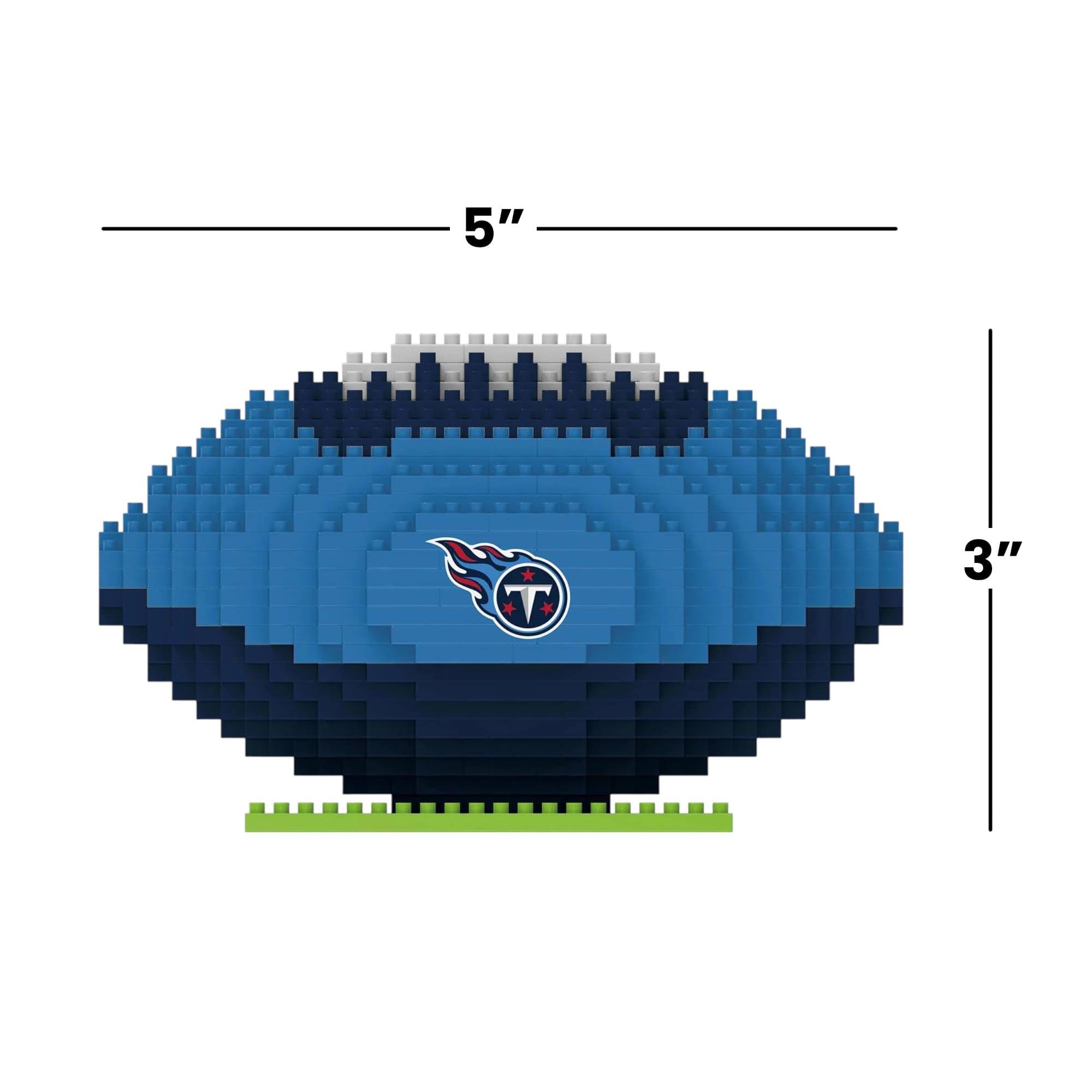 Alt View 4. Forever Collectibles - Tennessee Titans NFL BRXLZ Football 704-Piece Building Block Set - Blue.