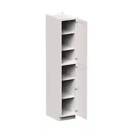 Boyel Living - 18-in W x 96-in H x 27-in D Shaker RTA Kitchen Pantry Cabinet with Soft-Close Doors - Glacier White