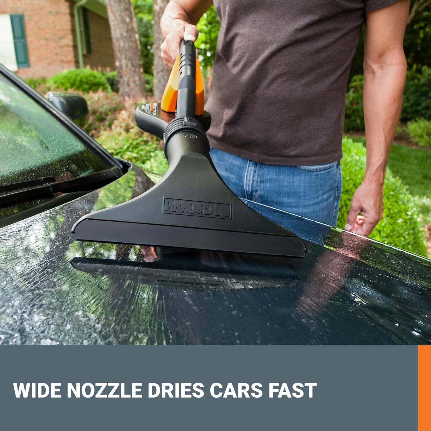 WORX WIDE NOZZLE DRIES CARS FAST