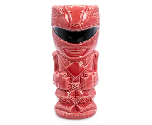 Front. Power Rangers - Geeki Tikis Power Rangers Red Ranger Ceramic Mug | Holds 16 Ounces - Red.