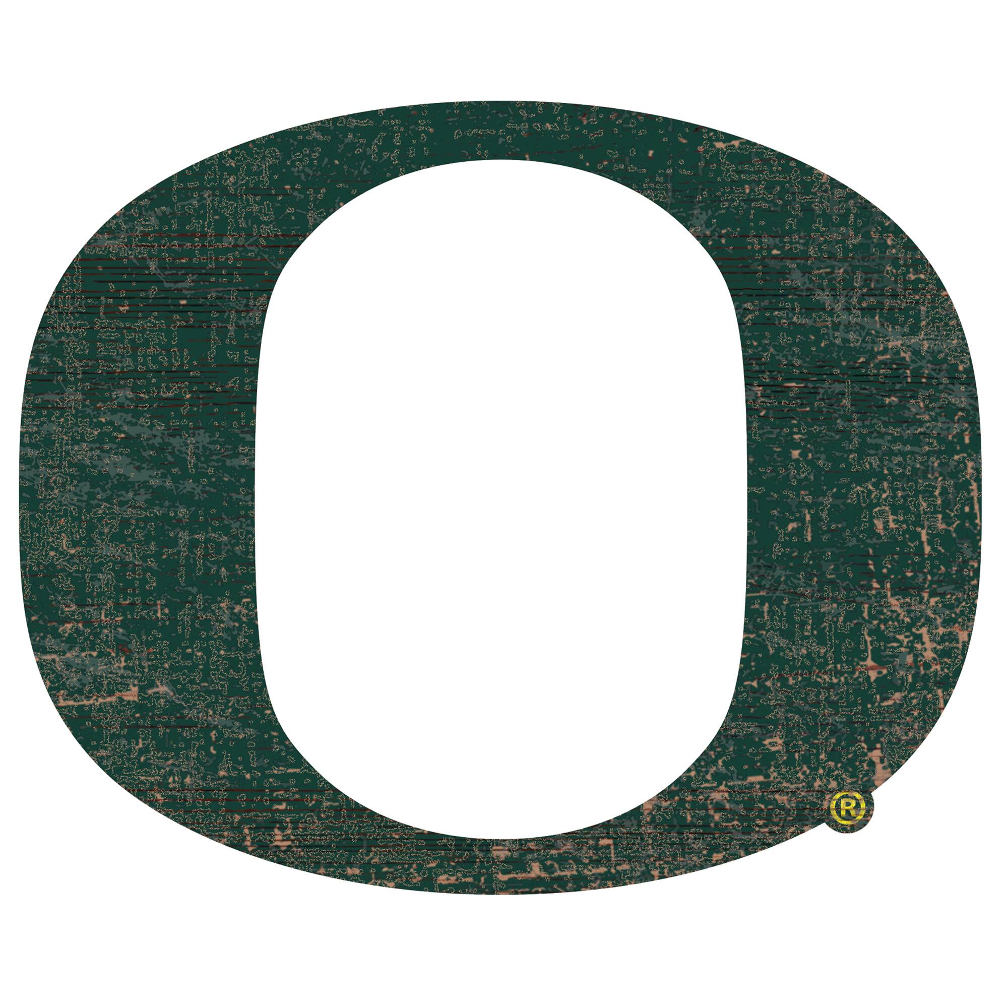 Oregon Ducks Distressed Logo Cutout Sign