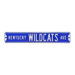 Authentic Street Signs - Kentucky Wildcats 6" x 36" College Ave Team Street Sign - Blue