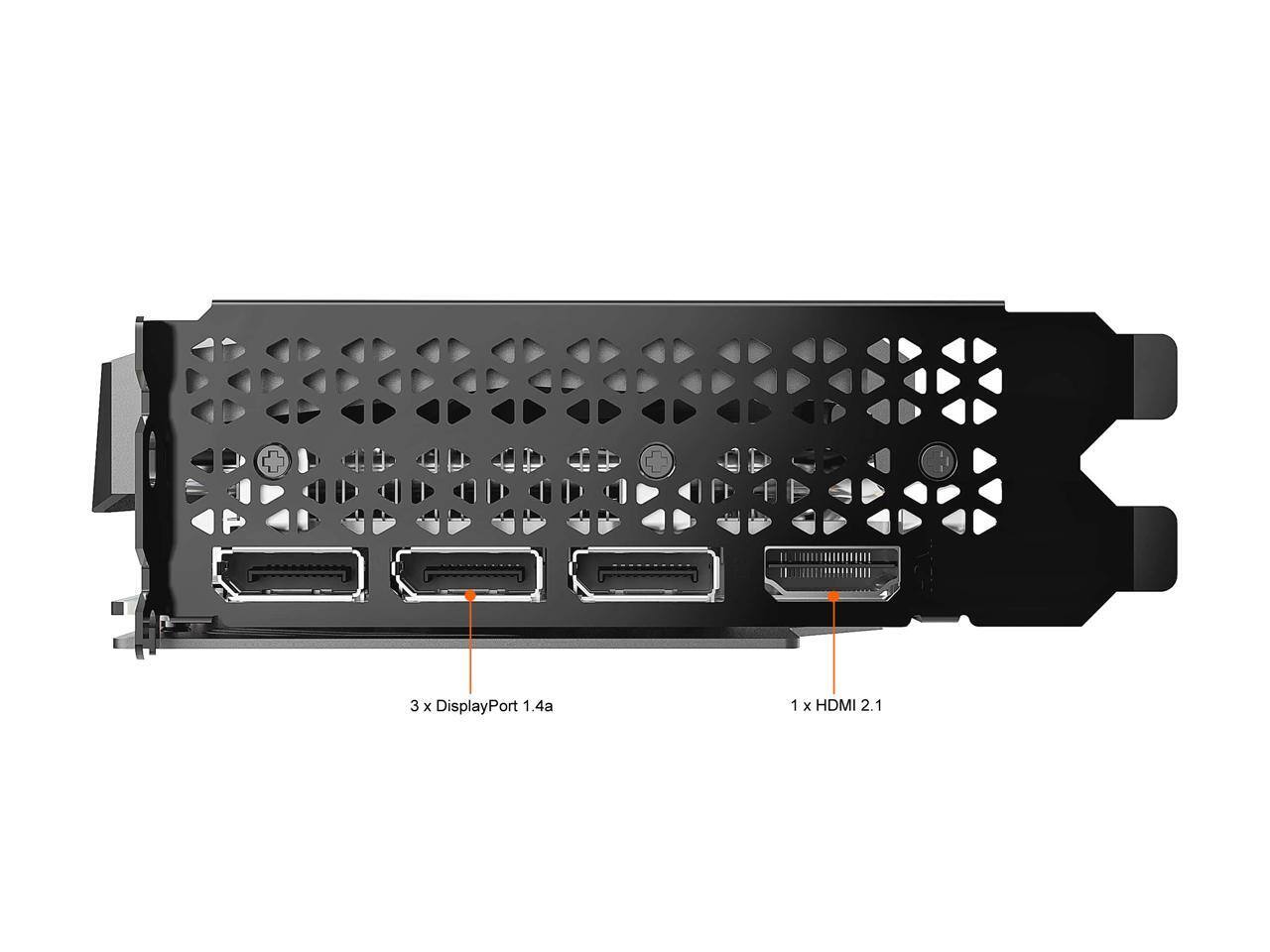 3 x DisplayPort 1.4a  
1 x HDMI 2.1