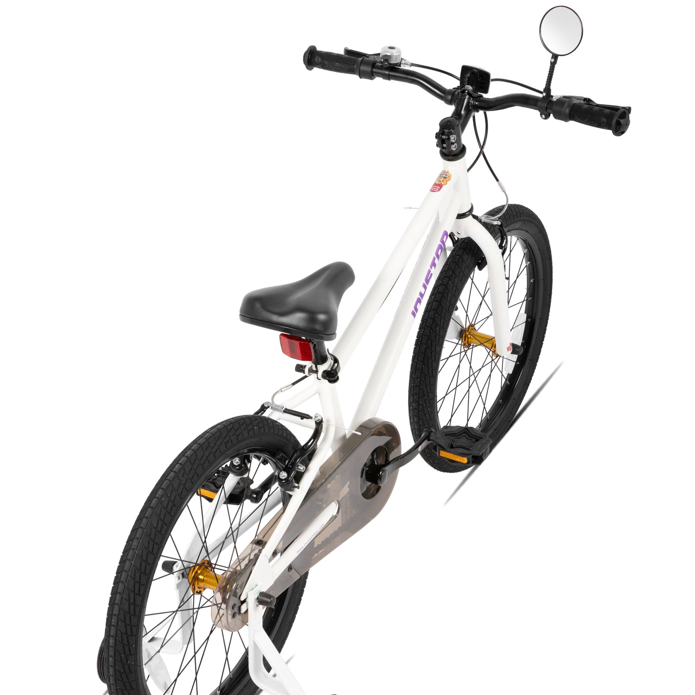 Alt View 2. JOYSTAR - JOYSTAR Lomand 20" Kids Bike with Training Wheels, Dual V-Brake Kids Bicycle for Boys Girls Ages 7-13, White - White.