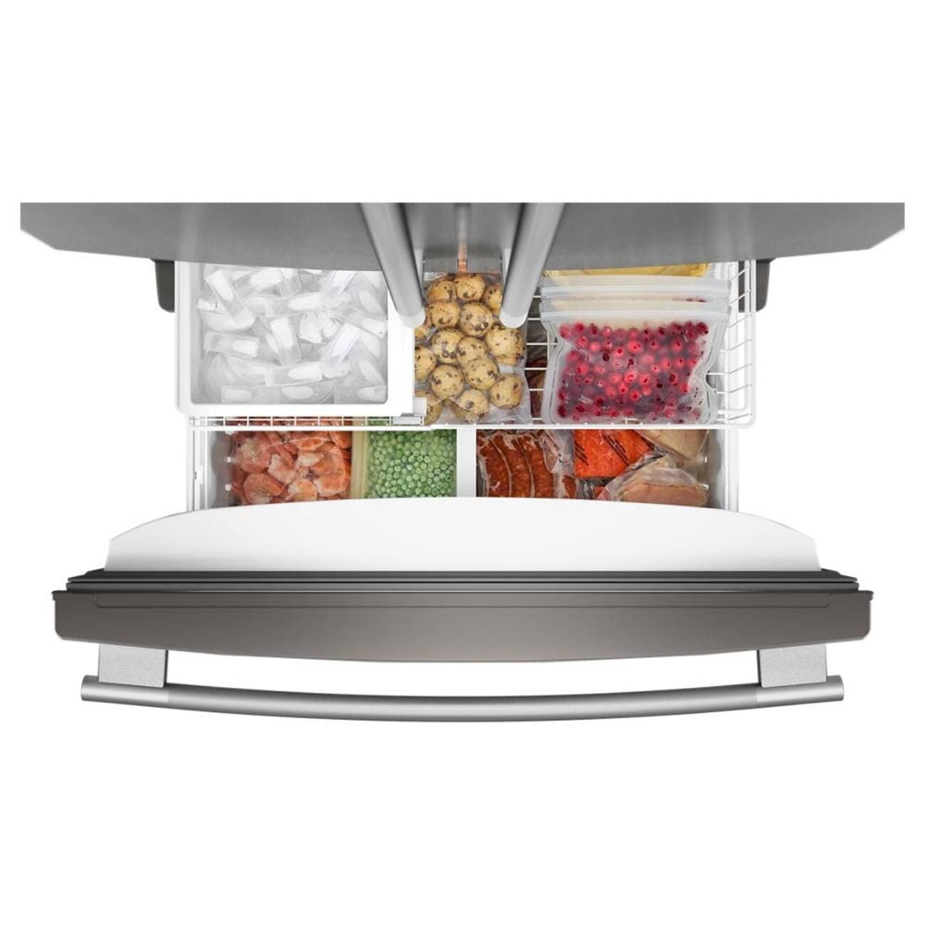 Alt View 8. KitchenAid - 20 Cu. Ft. 36-Inch Counter-Depth French Door Refrigerator with Internal Water Dispenser - PrintShield Stainless.