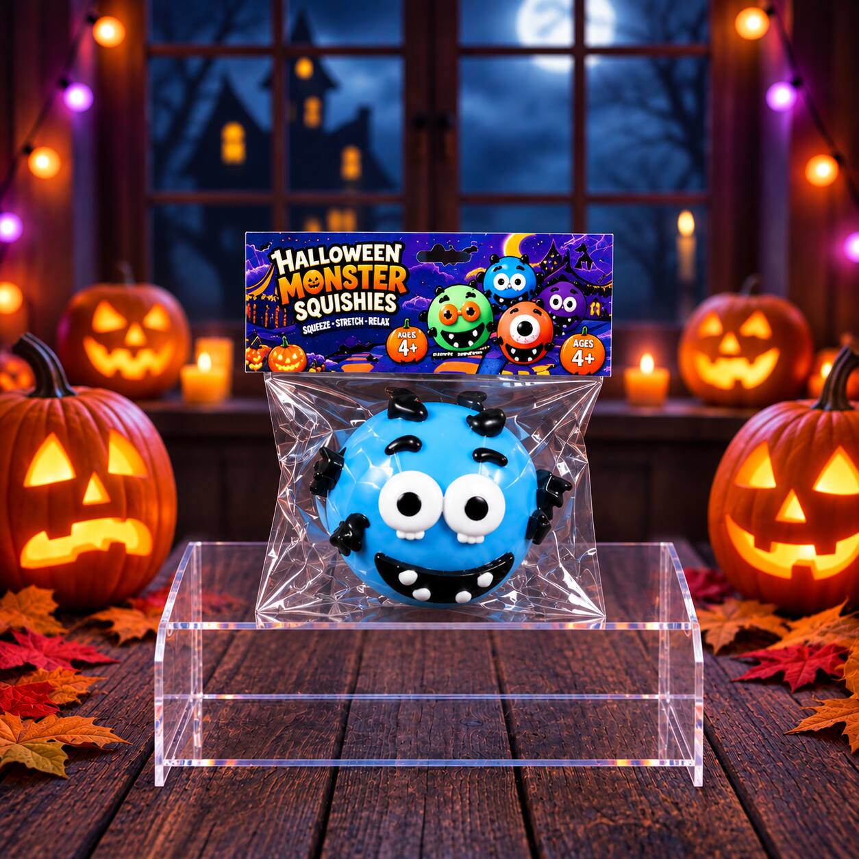 Link Halloween Monster Squishy Fidget Toys Sensory Anti Stress Ball ...