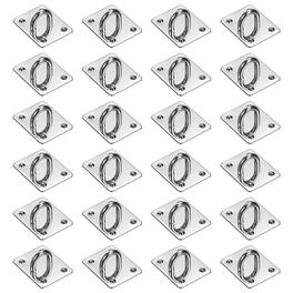 Unique Bargains - Metal Phone Charm Hook 1.1", 24pcs Adhesive Square Shaped Finger Grip for Smartphones Keychain Tablet Case Accessories - Silver