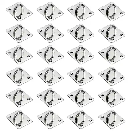 Front. Unique Bargains - Metal Phone Charm Hook 1.1", 24pcs Adhesive Square Shaped Finger Grip for Smartphones Keychain Tablet Case Accessories - Silver.