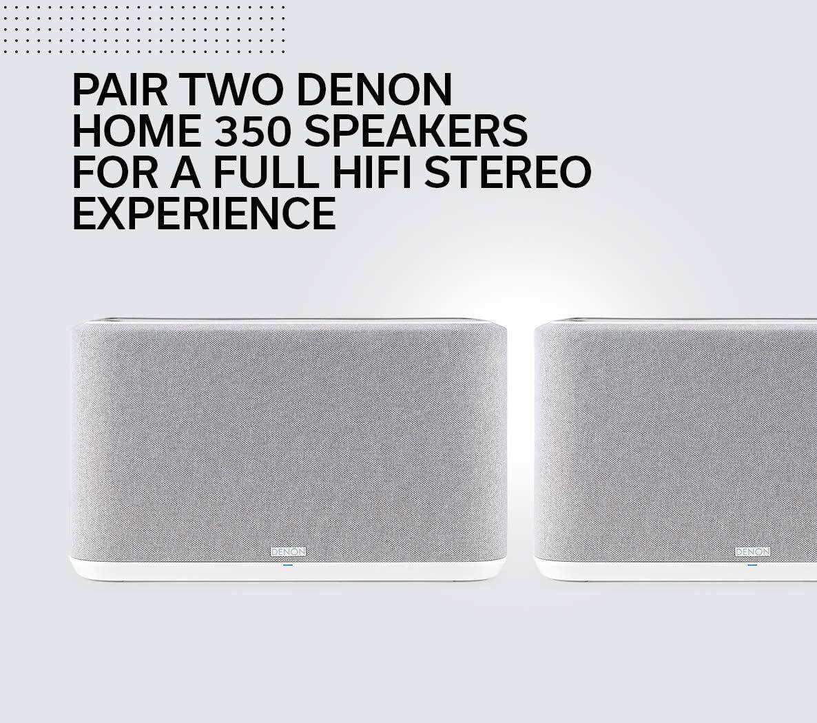 PAIR TWO DENON HOME 350 SPEAKERS FOR A FULL HIFI STEREO EXPERIENCE