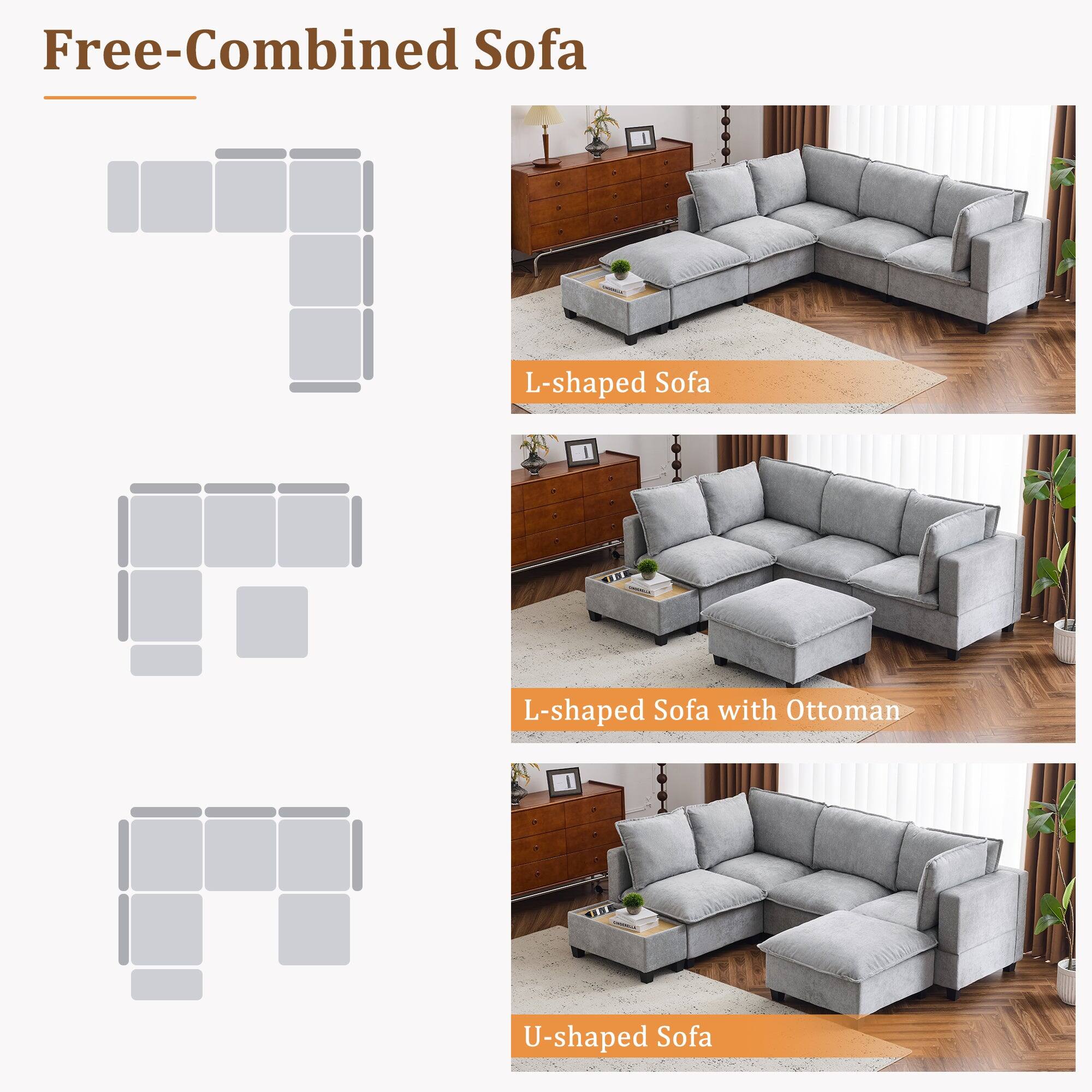 Free-Combined Sofa

L-shaped Sofa

L-shaped Sofa with Ottoman

U-shaped Sofa