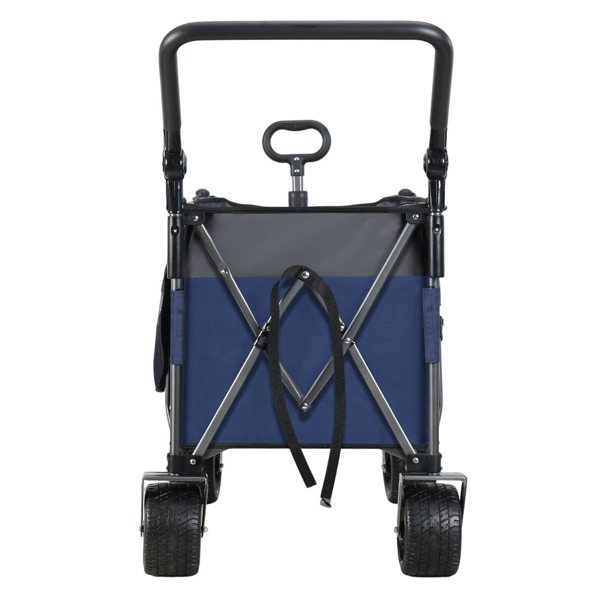 Alt View 6. Loheer - Loheer Folding Garden Wagon Cart with Adjustable Push Pull Handle, Heavy Duty Steel Frame and All Terrain Wheels.