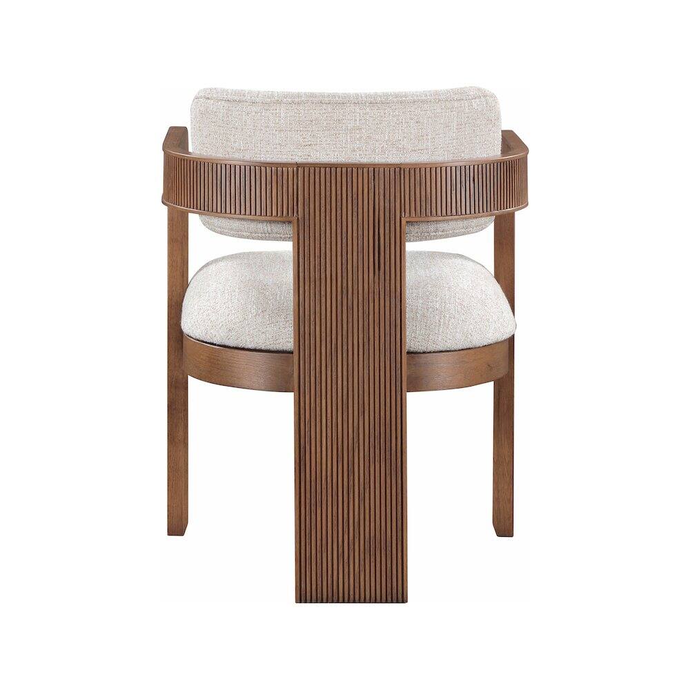 Alt View 4. Meridian Furniture - Sacha Beige Linen Textured Fabric Dining Chair, Set of 2 - Beige.