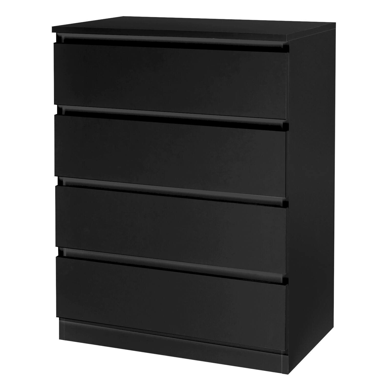 Front. Winado - 4 Drawer Tall Chests of Drawers Clothes Storage Furniture Bedside Cabinet Organizer Unit for Bedroom Living Room Hallway - White.
