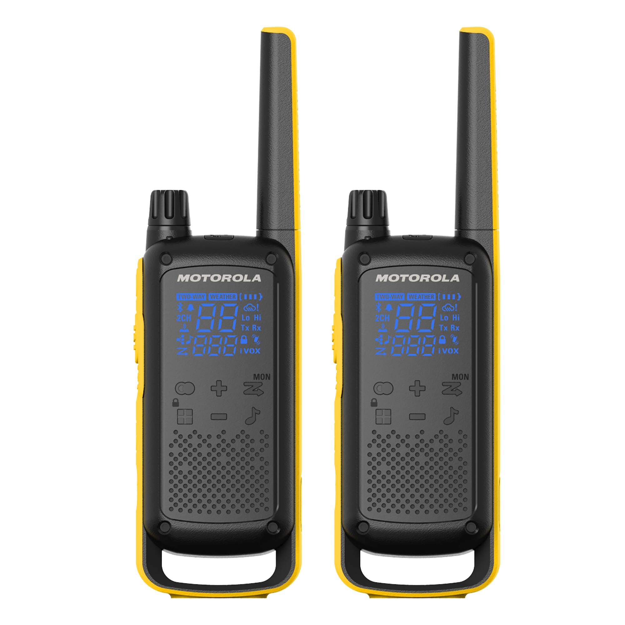 MOTOROLA MOTOROLA  
TWO-WAY WEATHER  
2CH Lo Hi Tx Rx  
A Y Z VOX  
TWO-WAY WEATHER  
2CH Lo Hi Tx Rx  
20 8 Y L VOX  
MON  
MON