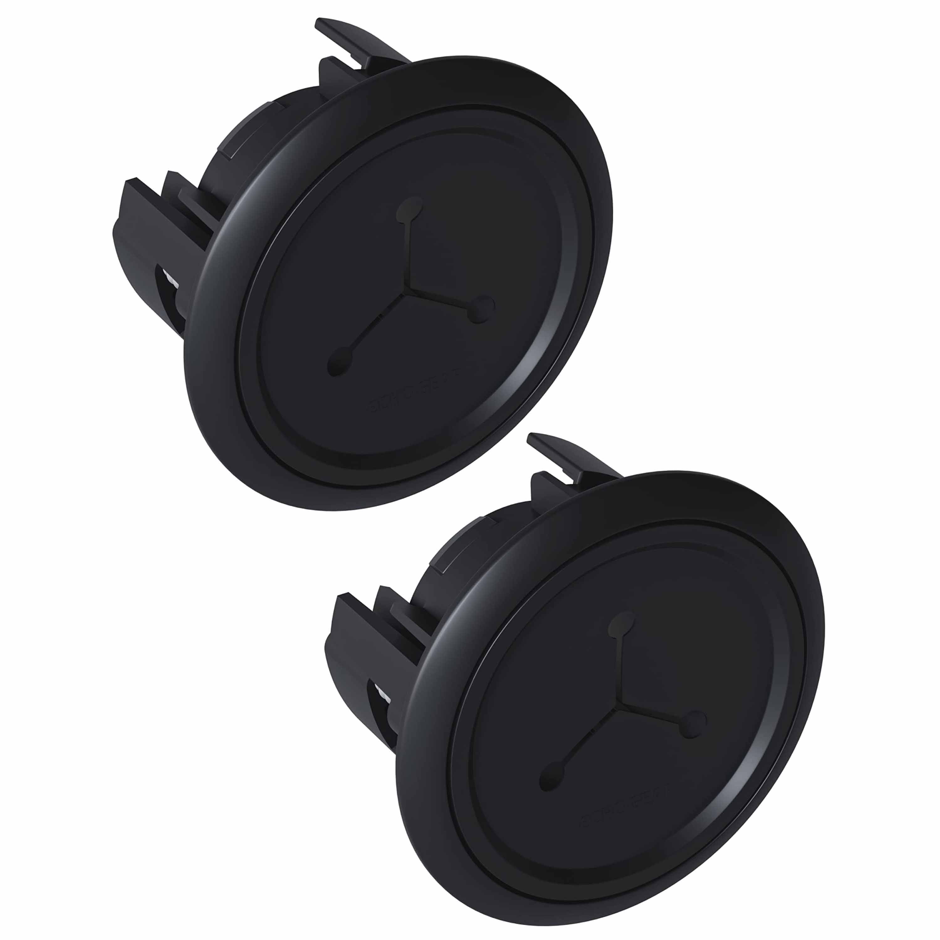 Front. ECHOGEAR - In-Wall TV Cable Concealer Kit -  2.5" With Locking Grommets – Easy 3-Step Install for Wall Mounted TVs - Black.