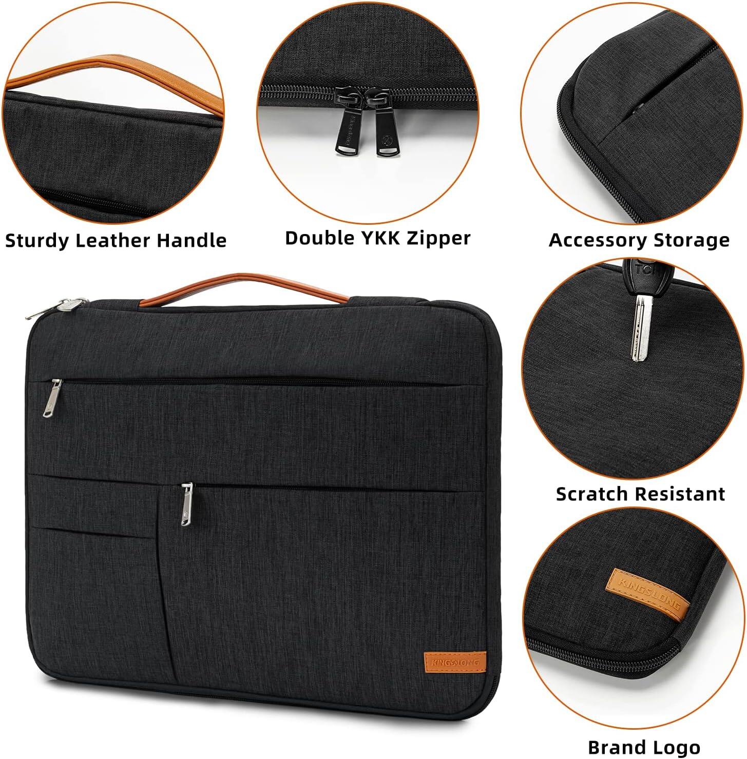 Sturdy Leather Handle  
Double YKK Zipper  
Accessory Storage  
Scratch Resistant  
Brand Logo