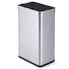 Front. Gymax - Gymax 16 Gallon Trash Can w/Wing Lids for Bedroom Bathroom Kitchen Stay OpenSliver - Silver.