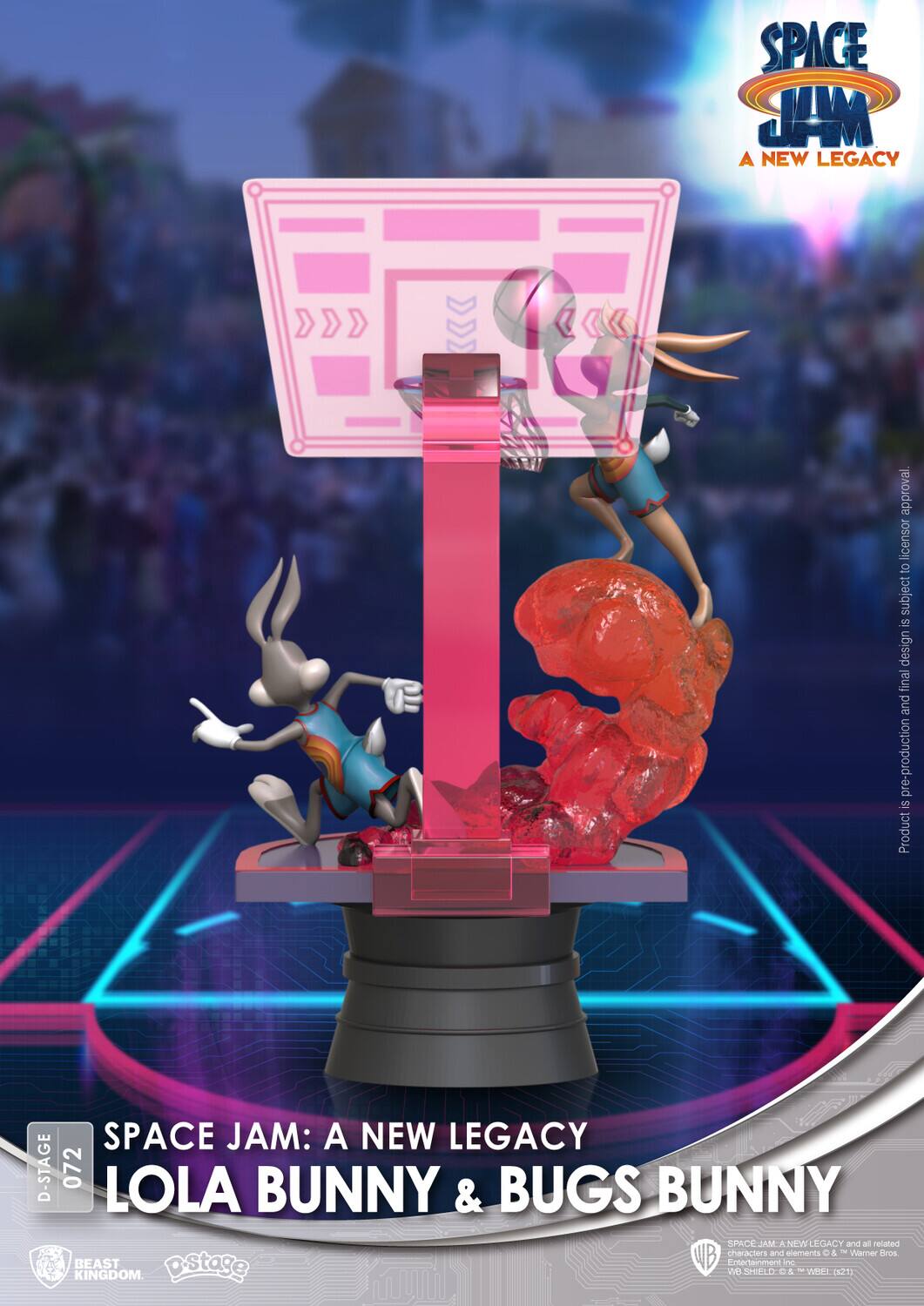 SPACE JAM: A NEW LEGACY approval. Licensor to subject is design final and pre-production. SI Product: SPACE JAM: A NEW LEGACY D-STAGE 072 LOLA BUNNY & BUGS BUNNY. SPACE JAM NEW LEGACY and all related characters and elements. © Warner Bros. BEAST Dstage WB Entertainment SHIELD. PC: Witt KINGDOM. Wo 06211.