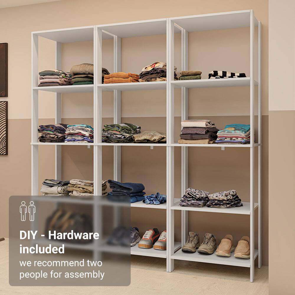 DIY - Hardware included  
we recommend two people for assembly