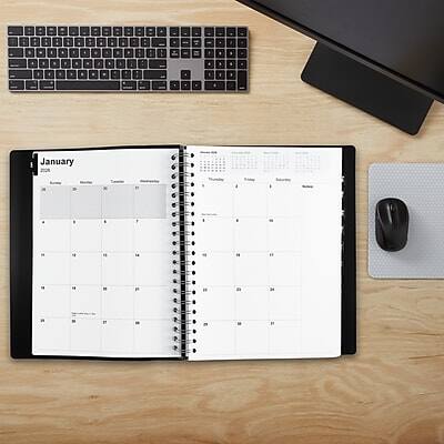 Alt View 6. Staples - 2026 Staples 8" x 11" Four-Person Daily Appointment Book, Black - Black.