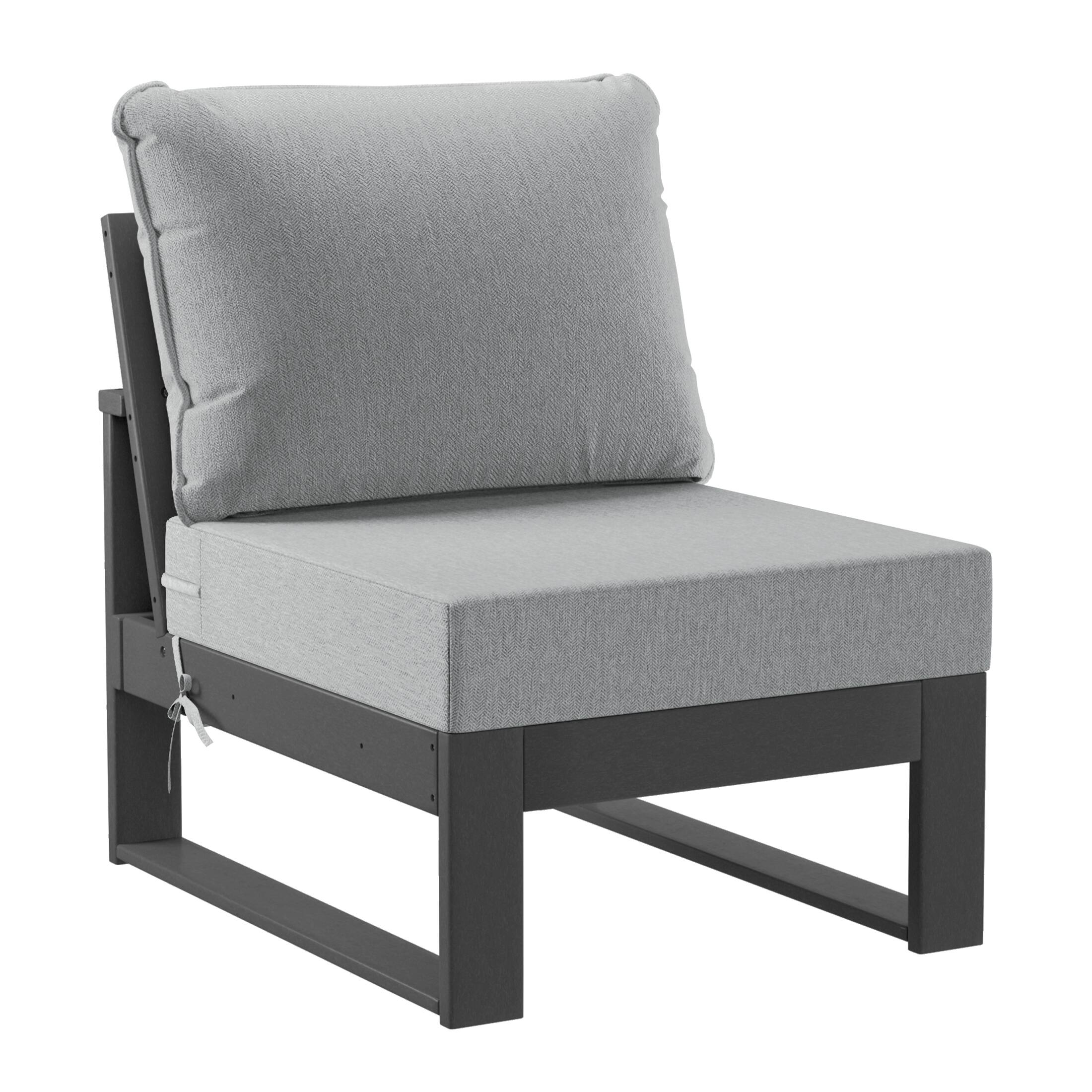 Back. WestinTrends - WestinTrends Montara 5-Piece Outdoor Patio Corner Sectional Sofa Conversation Set - Light Gray.