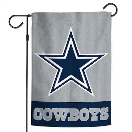 Front. WinCraft - Dallas Cowboys 12" x 18" Applique Garden Flag - Multicolor.