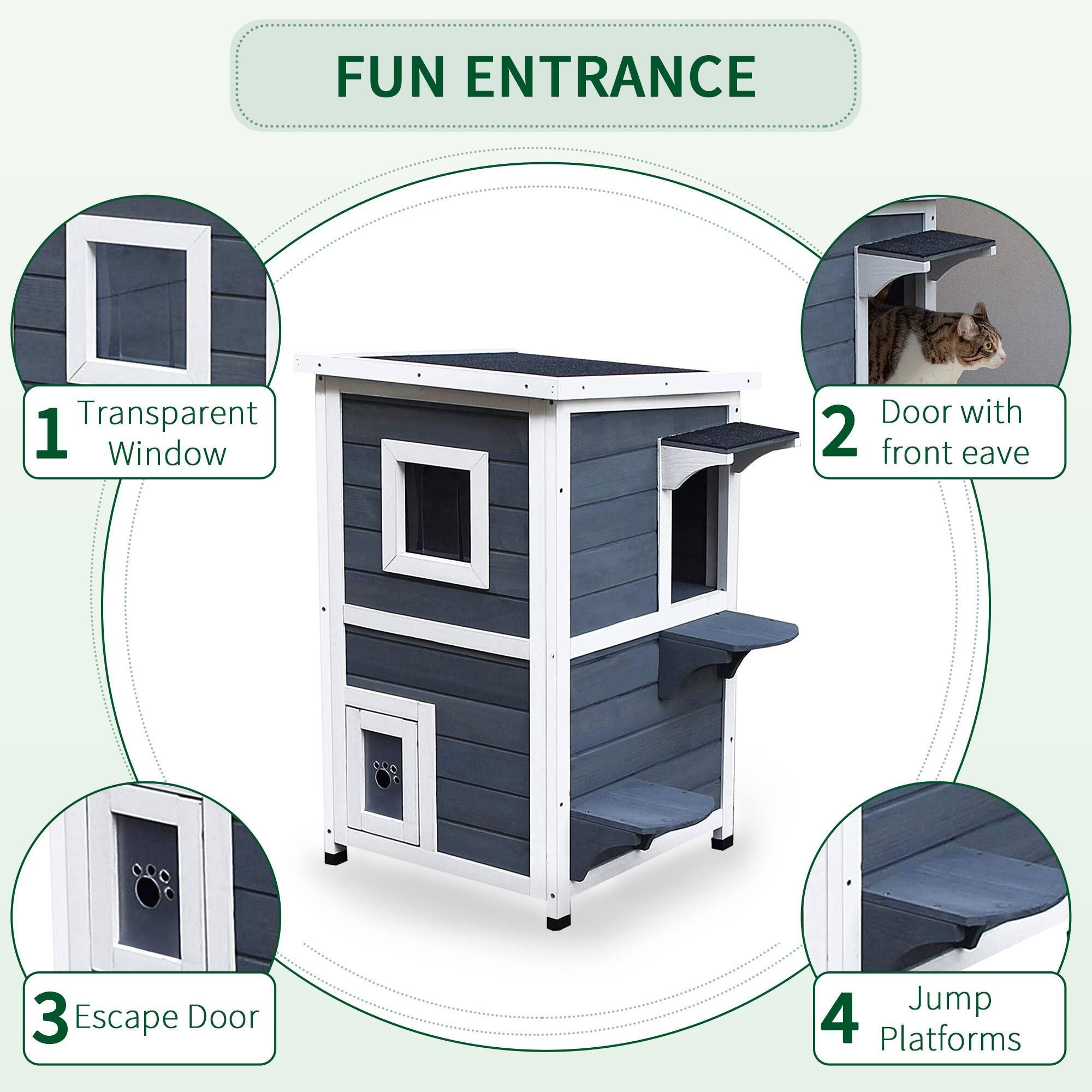 FUN ENTRANCE

1. Transparent Window
2. Door with front eave
3. Escape Door
4. Jump Platforms