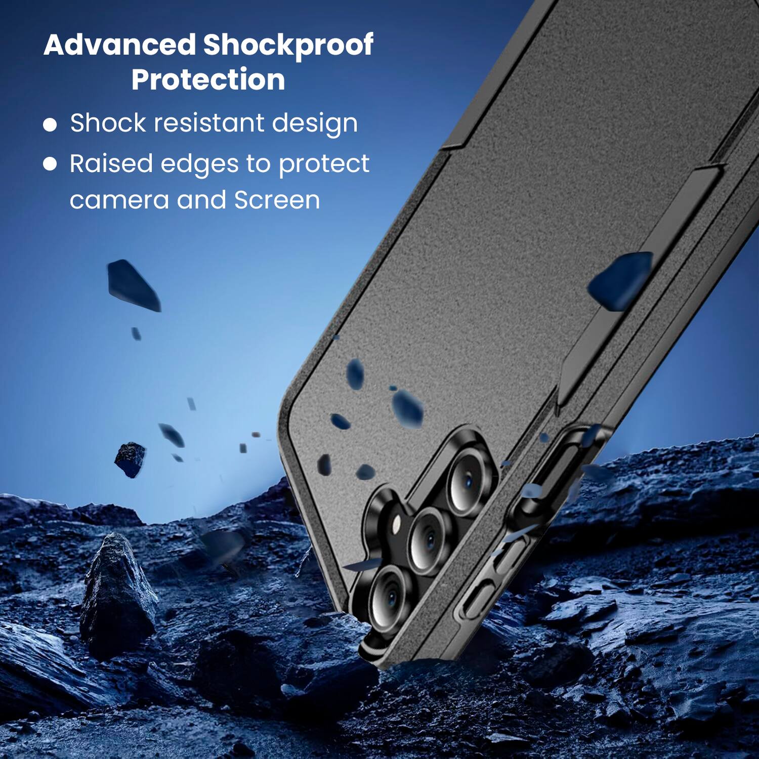 Advanced Shockproof Protection  
- Shock resistant design  
- Raised edges to protect camera and screen