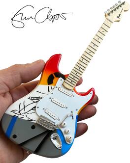 Axe Heaven - Eric Clapton - Eric Clapton Crash 1 Over The Rainbow Fender Strat Mini Guitar Replica - Collectibles - Multicolor