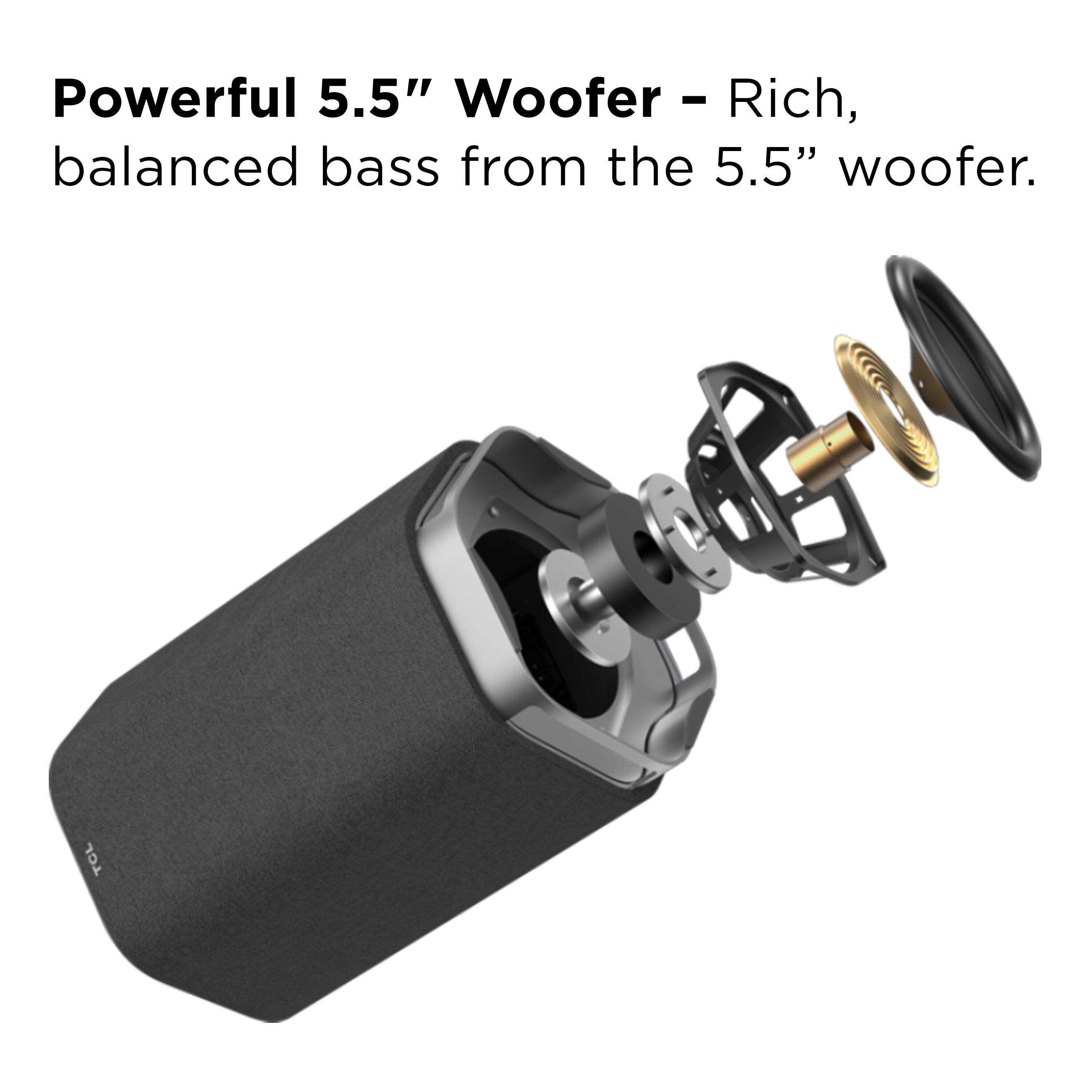 Powerful 5.5" Woofer – Rich, balanced bass from the 5.5" woofer.