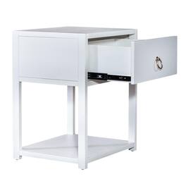 Liberty Furniture Industries - East End 1 Drawer 1 Shelf Accent Table in Wirebrushed - White