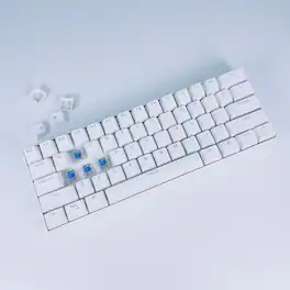 Loheer - 60% Mechanical Gaming Keyboard, Clicky Blue Switches, 8K Polling, RGB Backlit, Compact 61-Key for PC/Mac - White