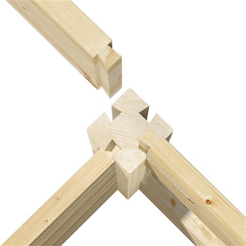 Back. SlickBlue - Pine Wood Raised Garden Bed Frame for Patio, Yard, and Garden - Naturfal.