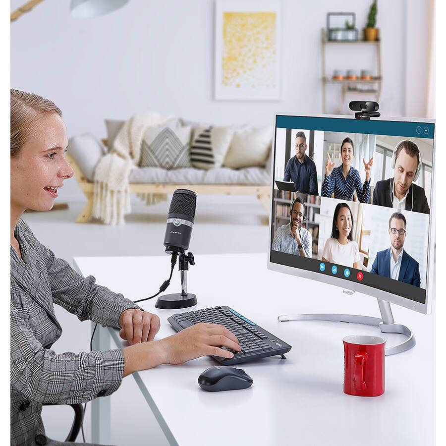 Alt View 3. AVerMedia - AVerMedia CAM 310P Webcam - 2 Megapixel - 30 fps - USB 2.0 - NDAA Compliant - 12 Megapixel Interpolated - 1920 x 1080.