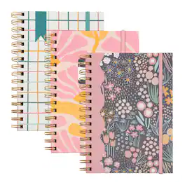 C-line - Signature Series™ Journals, Assorted Designs, Pack of 3 - 5-3/4" x 8"