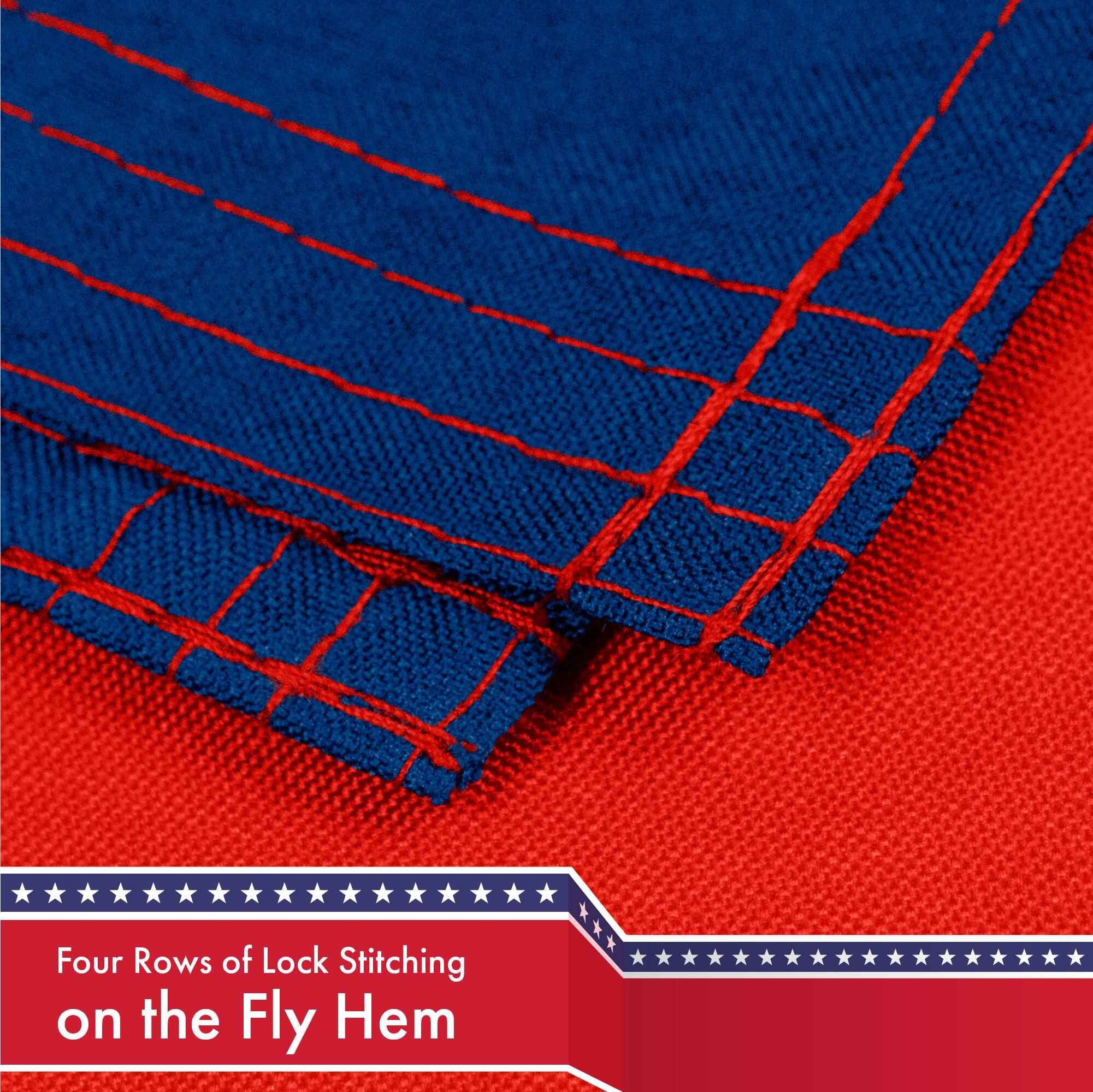 Four Rows of Lock Stitching on the Fly Hem