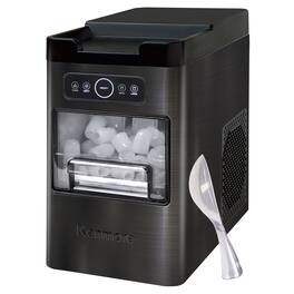 Kenmore - Front-Load Countertop Ice Maker | 26lb/24hrs | 2 Ice Sizes | Self-Cleaning | Stainless Steel - Black Stainless Steel