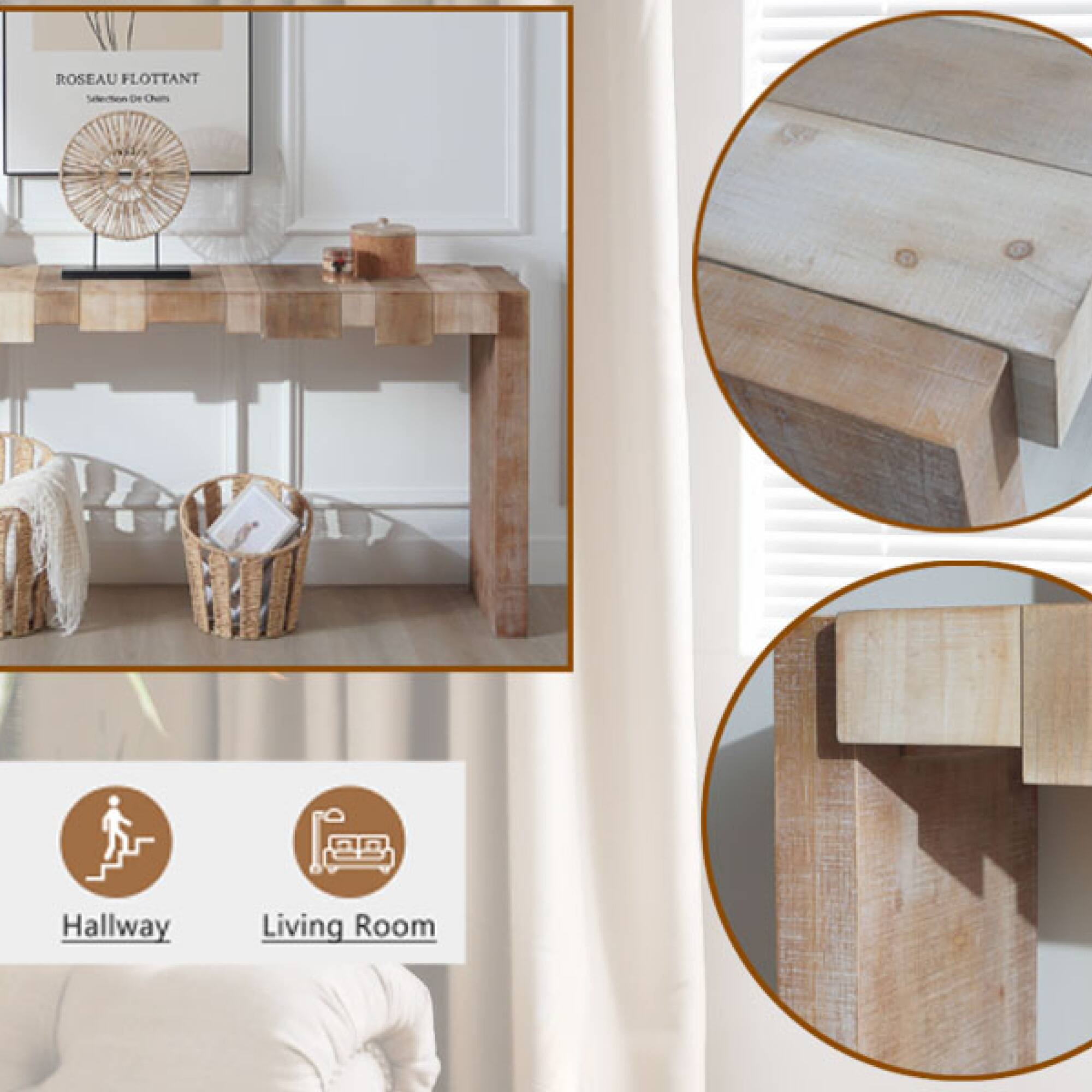 ROSEAU FLOTTANT  
Sublimation de Chêne  

Hallway  
Living Room