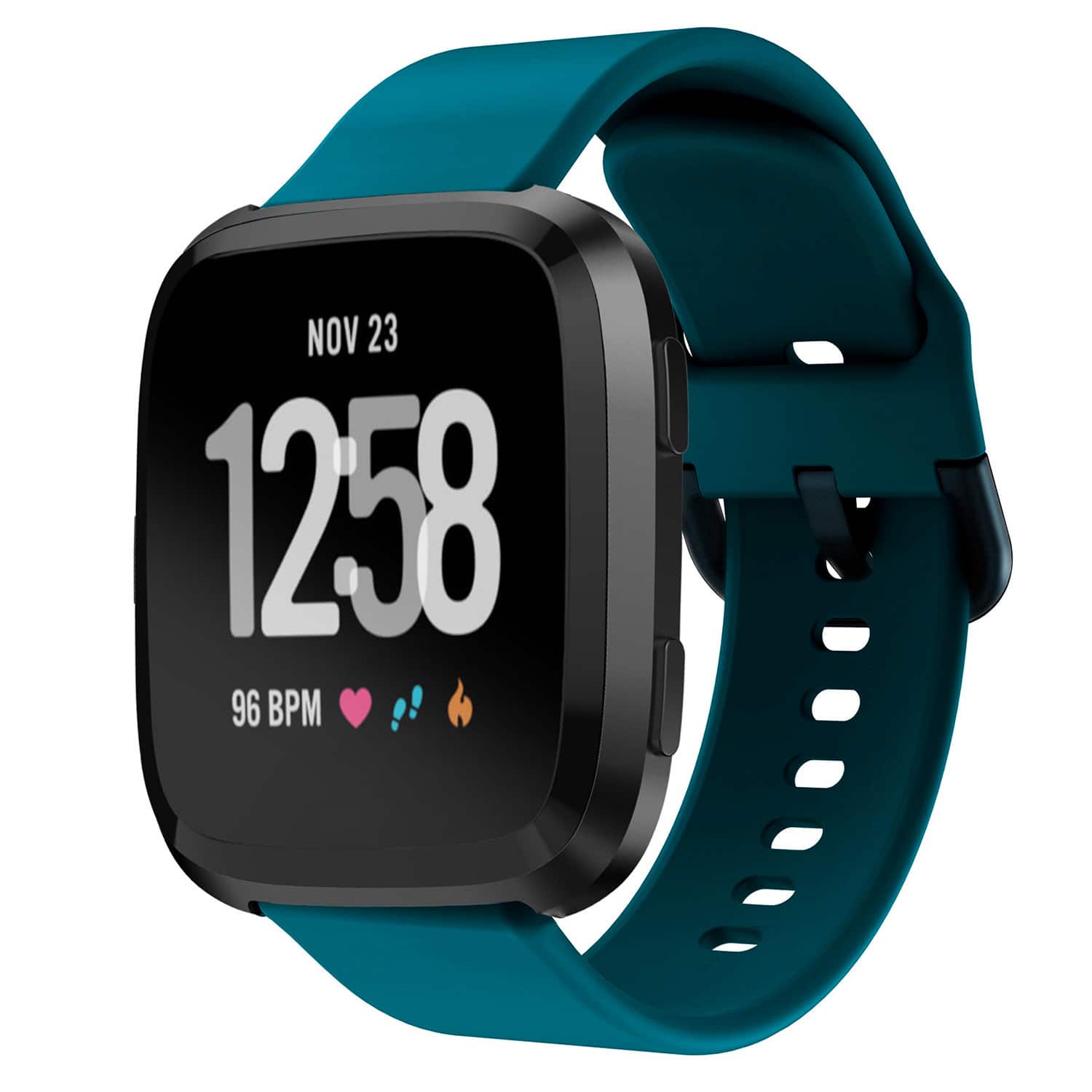 StrapsCo - Sport Band Silicone Rubber Watch Strap For Fitbit Versa & Versa 2 - Teal