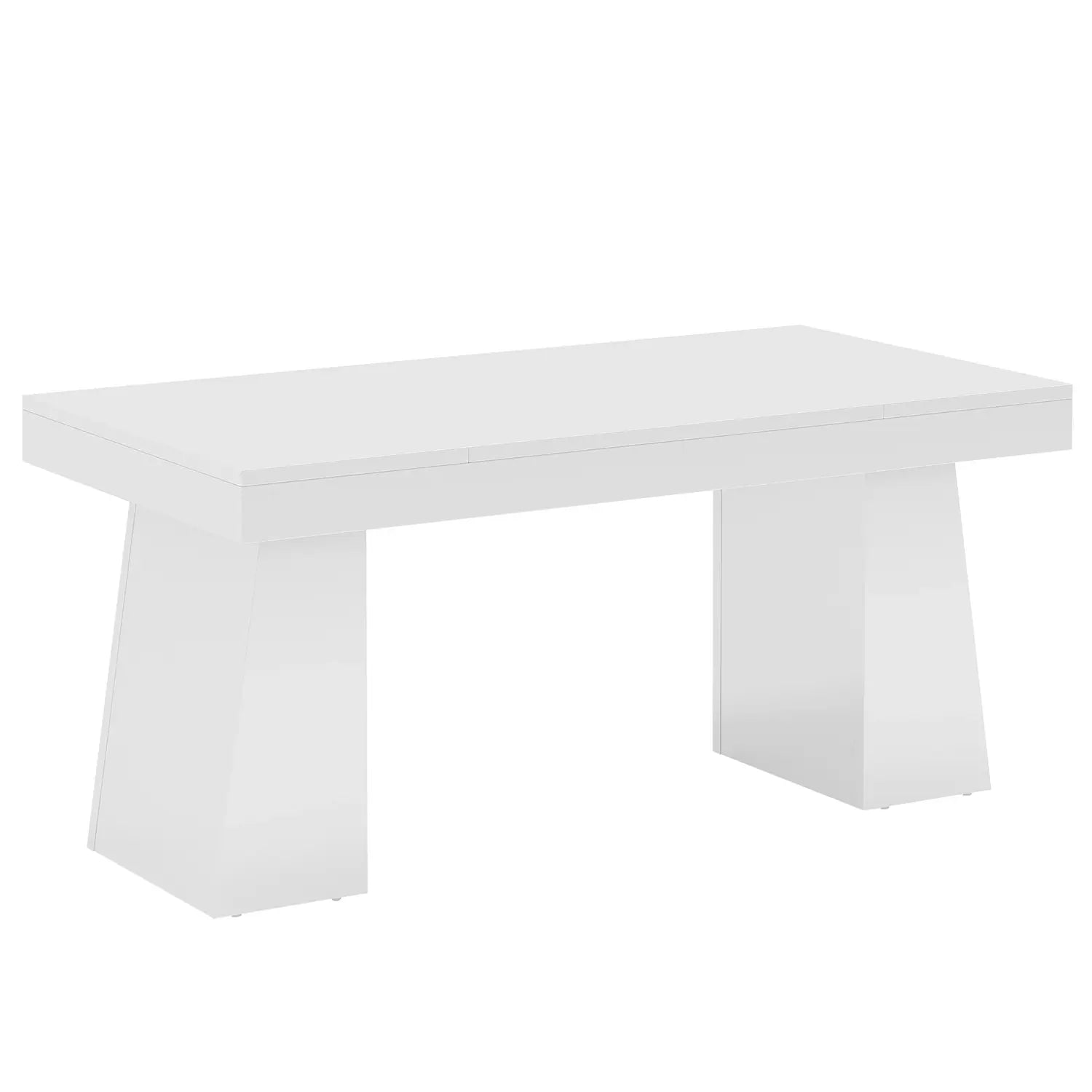 Alt View 2. Tribesigns - Office Executive Desk, For Computer Work and Writing in Home Offices and Everyday Organization - White.