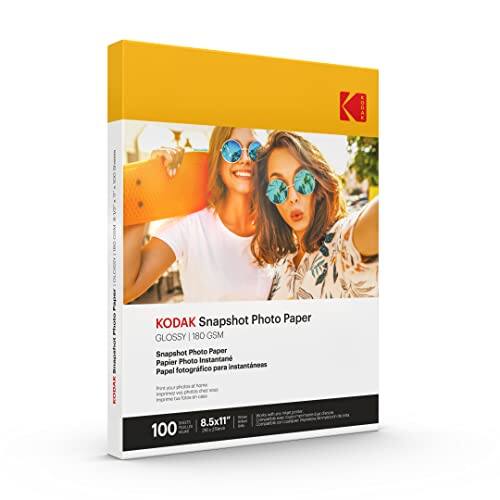 KODAK Snapshot Photo Paper  
GLOSSY | 180 GSM  

Snapshot Photo Paper  
Papier Photo Instantané  
Papel fotográfico para instantáneas  

100 sheets  
8.5x11"