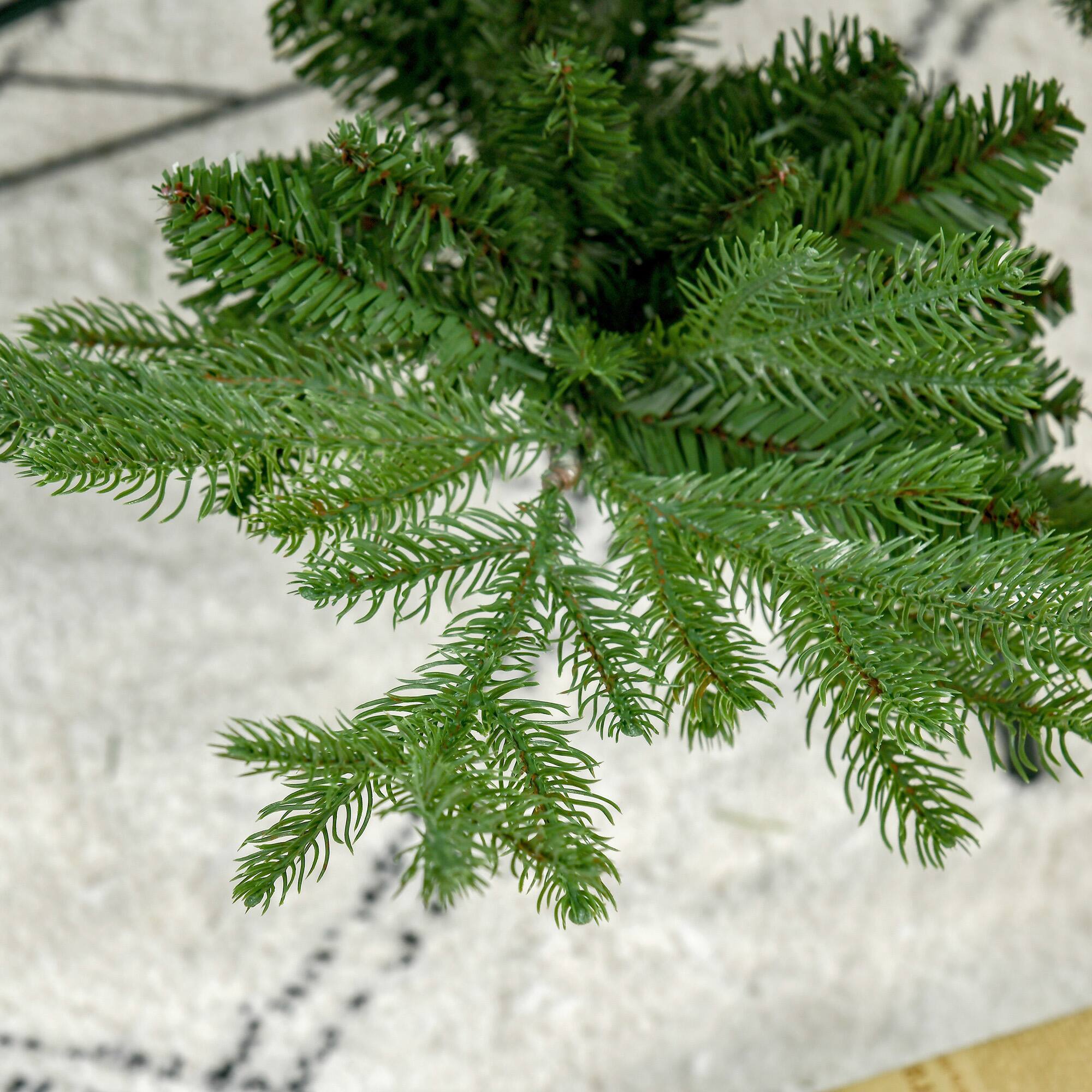 Alt View 8. Homcom - Nordic Pine Hinged Artificial Christmas Tree, 1939 Realistic Branches Steel Base - Green.