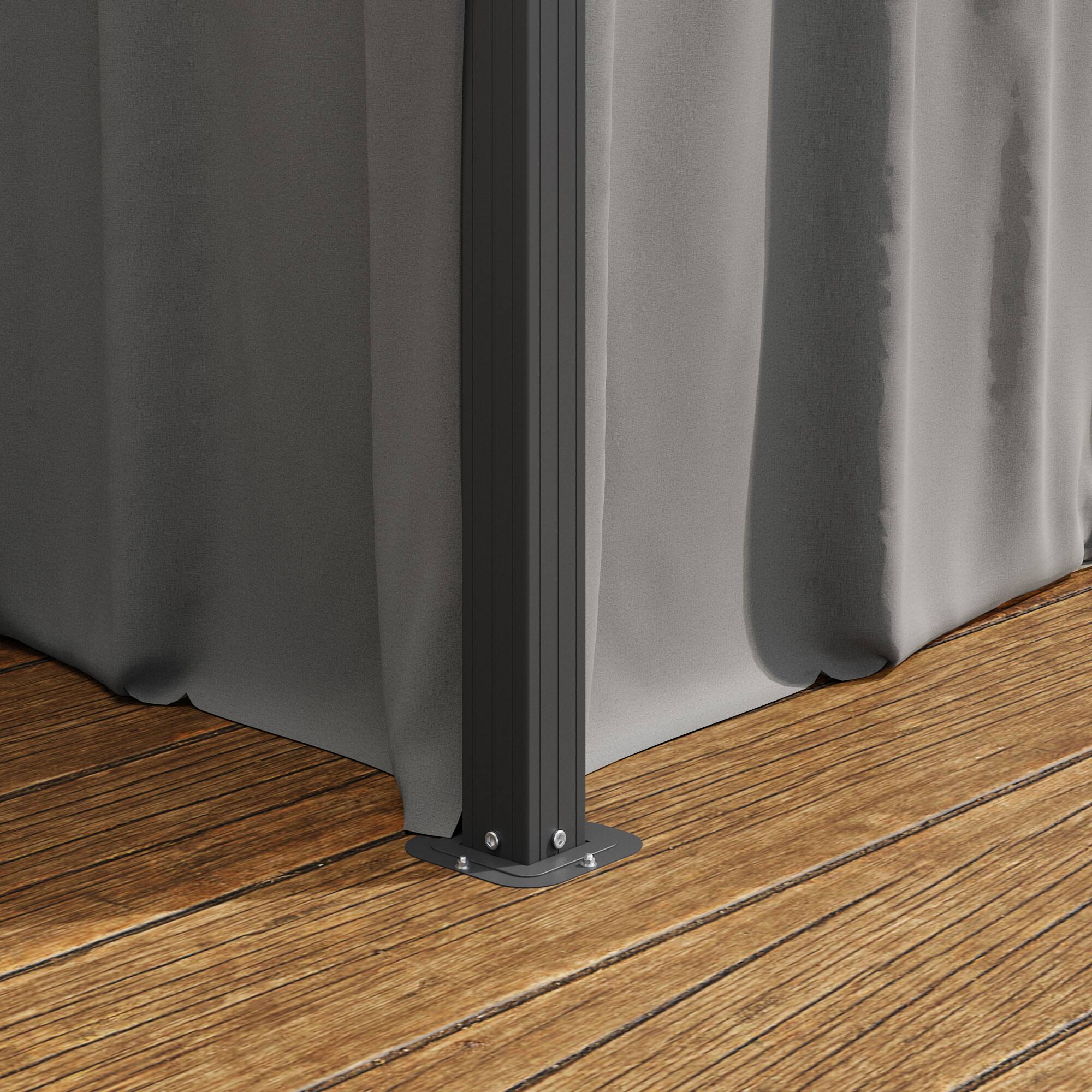 Alt View 10. Famapy - Extra Large Outdoor Gazebo with Steel Roof and Aluminum Frame, Curtains & Netting for Patio, Deck, Garden.