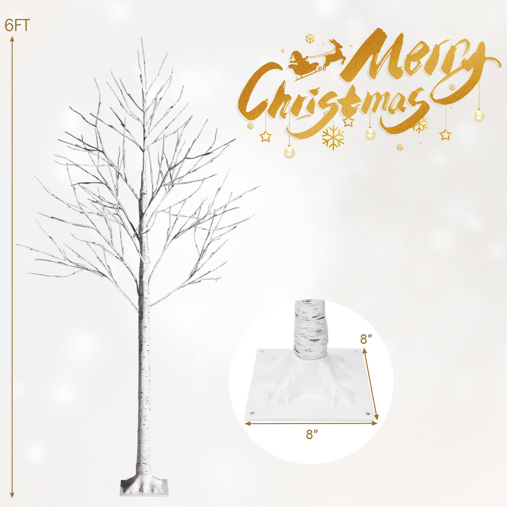 6FT  
Merry Christmas  

8"  
8"