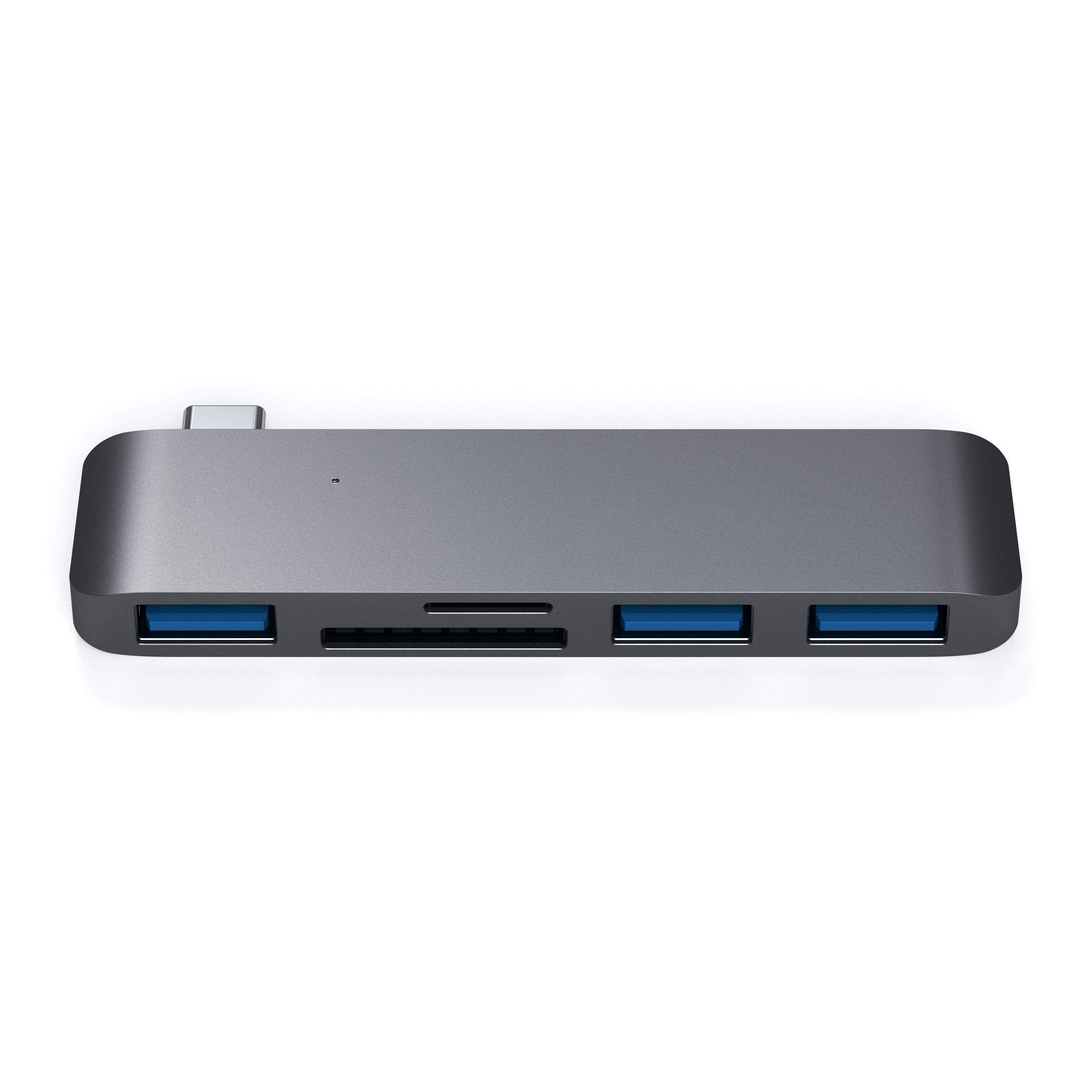 Alt View 3. Satechi - Aluminum USB-C 3-in-1 Combo Hub - 3 USB 3.0 Ports & Micro/SD Card Reader for MacBook Pro/Air, iPad Pro & Air - Space Gray.
