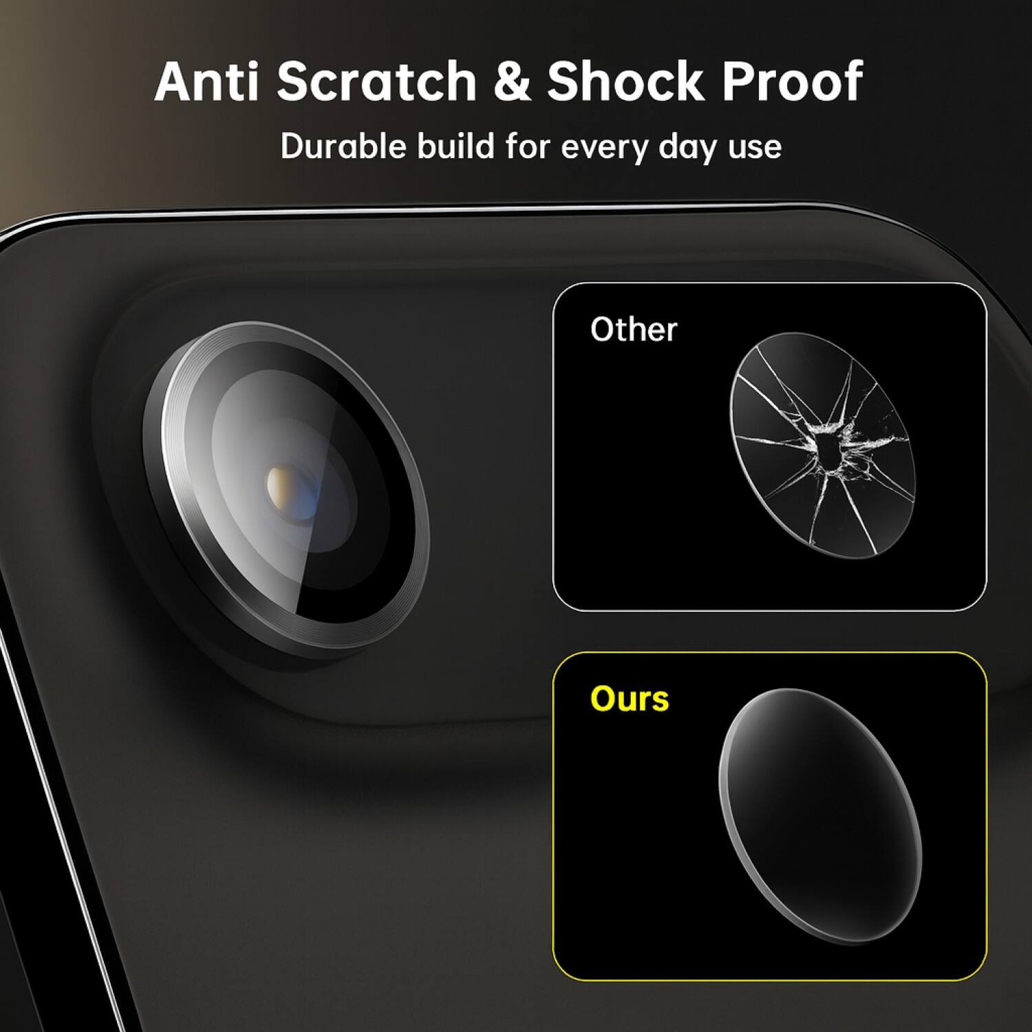 Anti Scratch & Shock Proof  
Durable build for every day use  

Other  
Ours