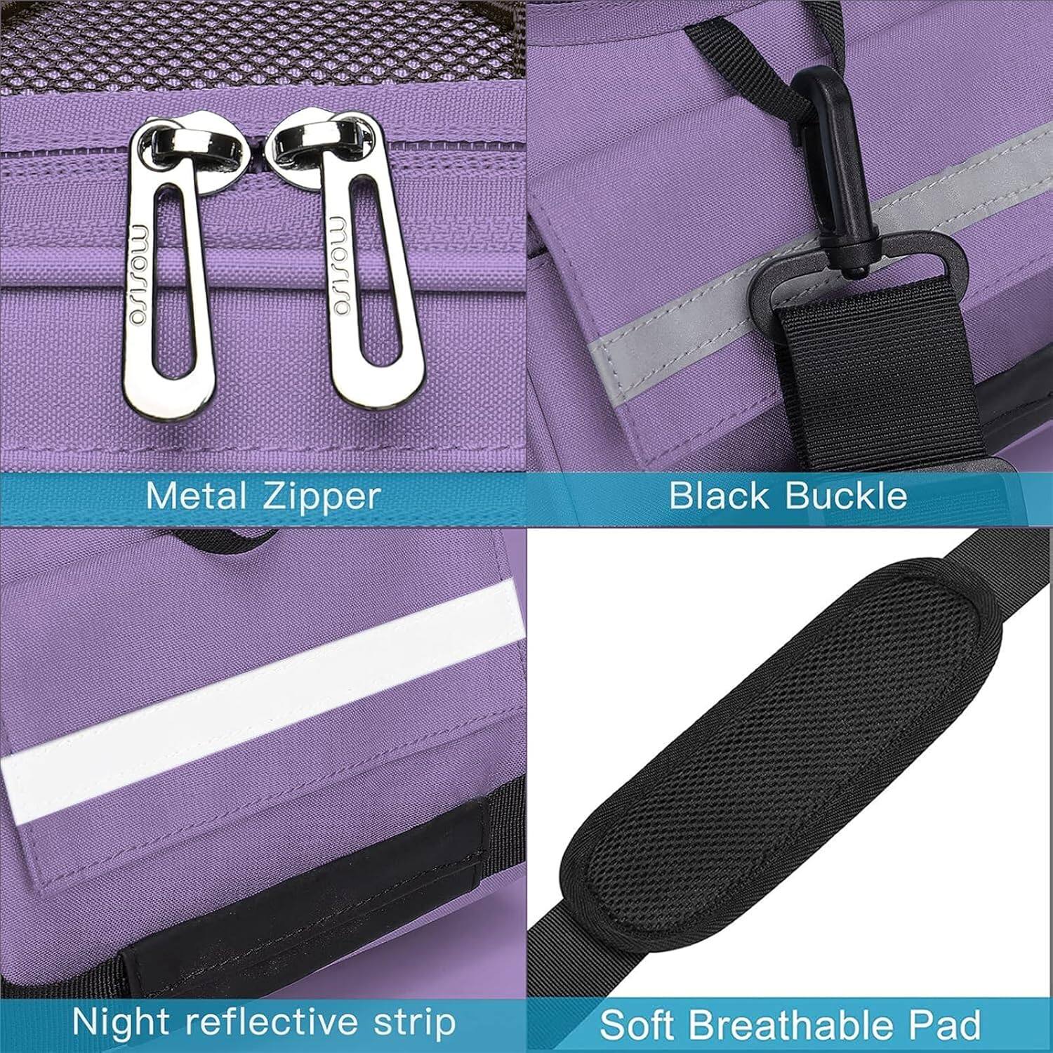 Metal Zipper  
Black Buckle  
Night reflective strip  
Soft Breathable Pad