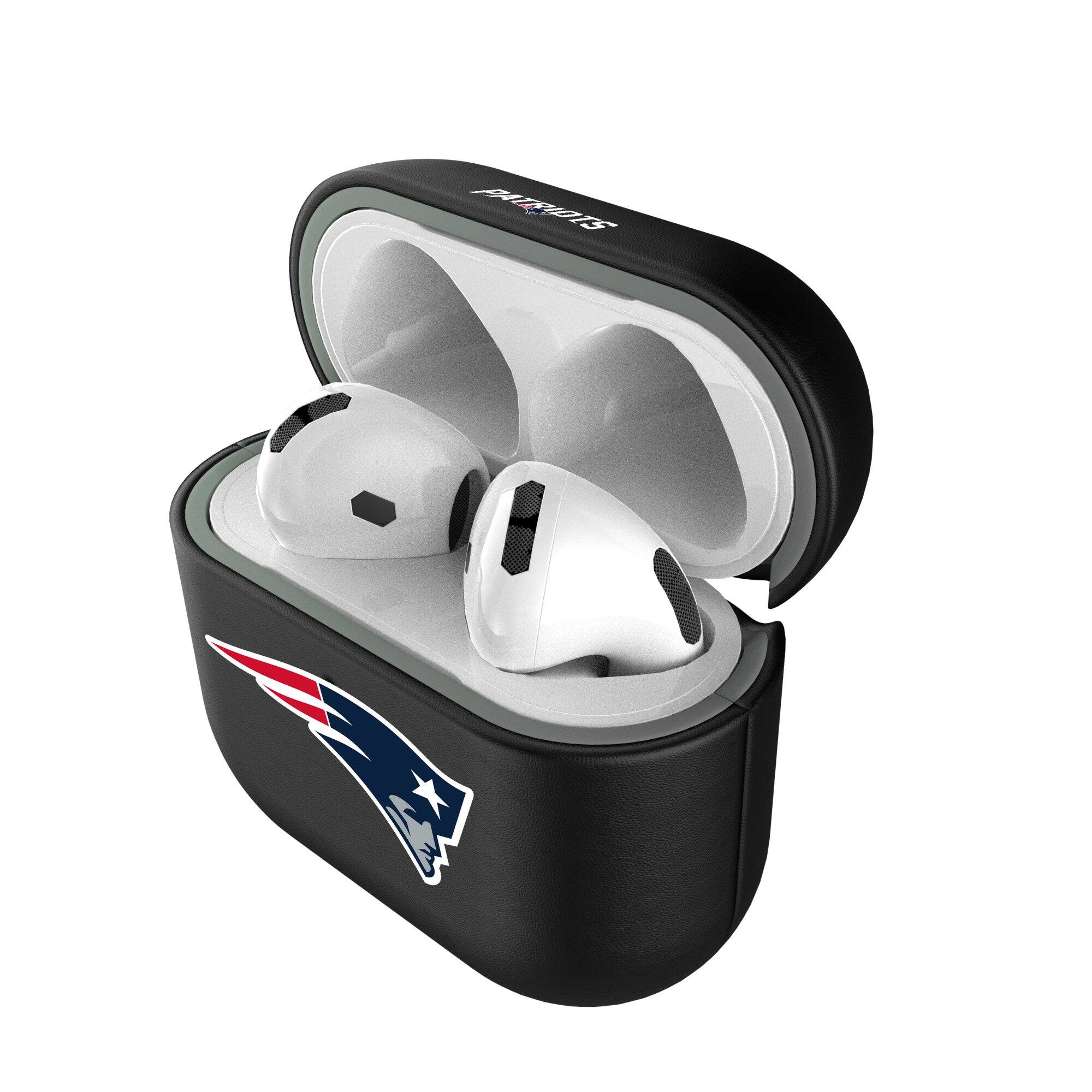 Alt View 3. Keyscaper - New England Patriots Insignia AirPods 4th Generation Case Cover - No Size - Black.