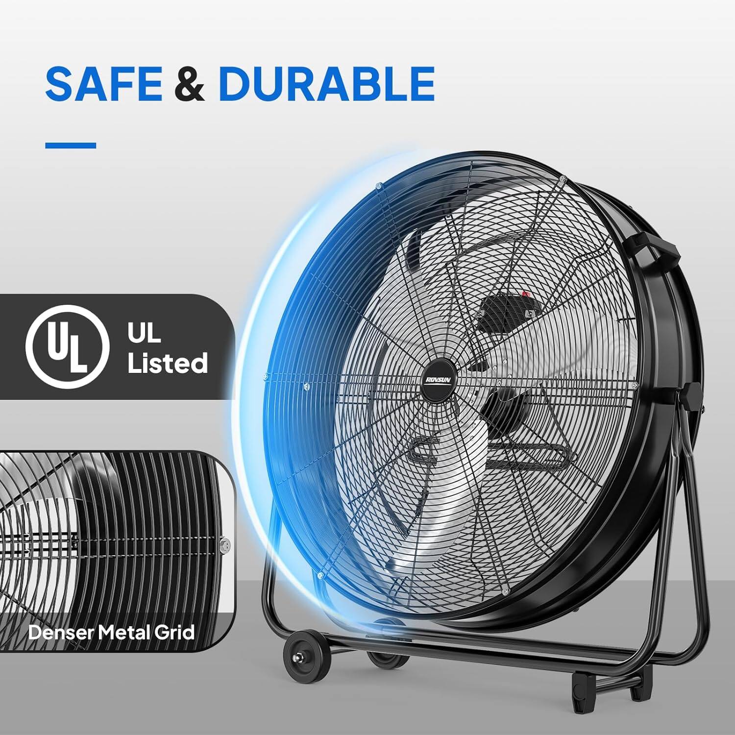 SAFE & DURABLE  
UL Listed  
Denser Metal Grid